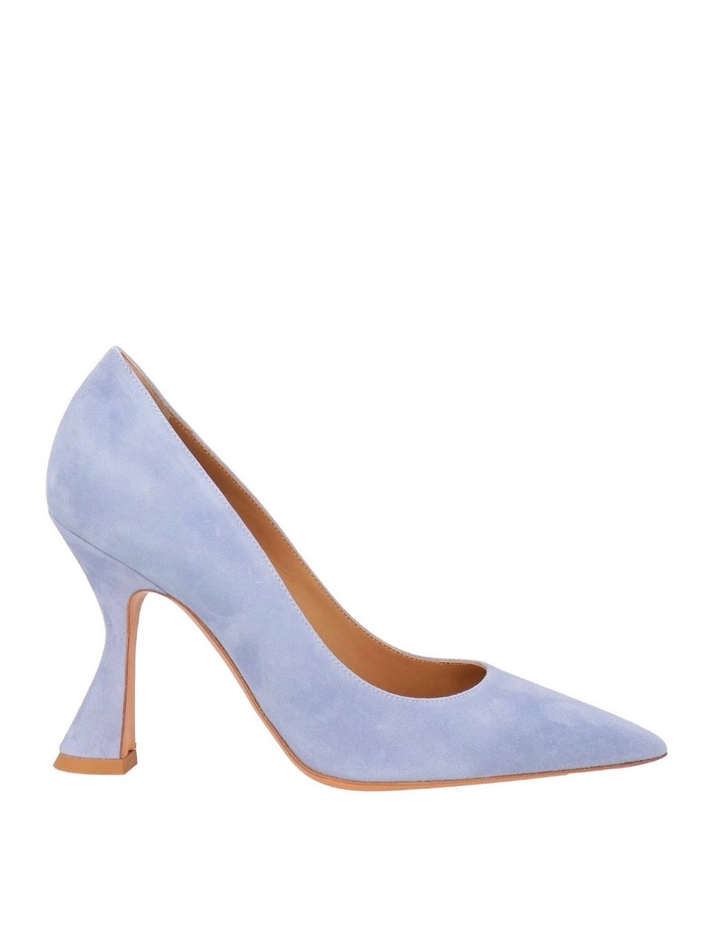 Italian Pointed-Toe Light Purple Suede High Heel Pump